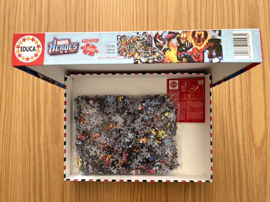 Puzzle Educa 1000 Peças - Marvel - Completo