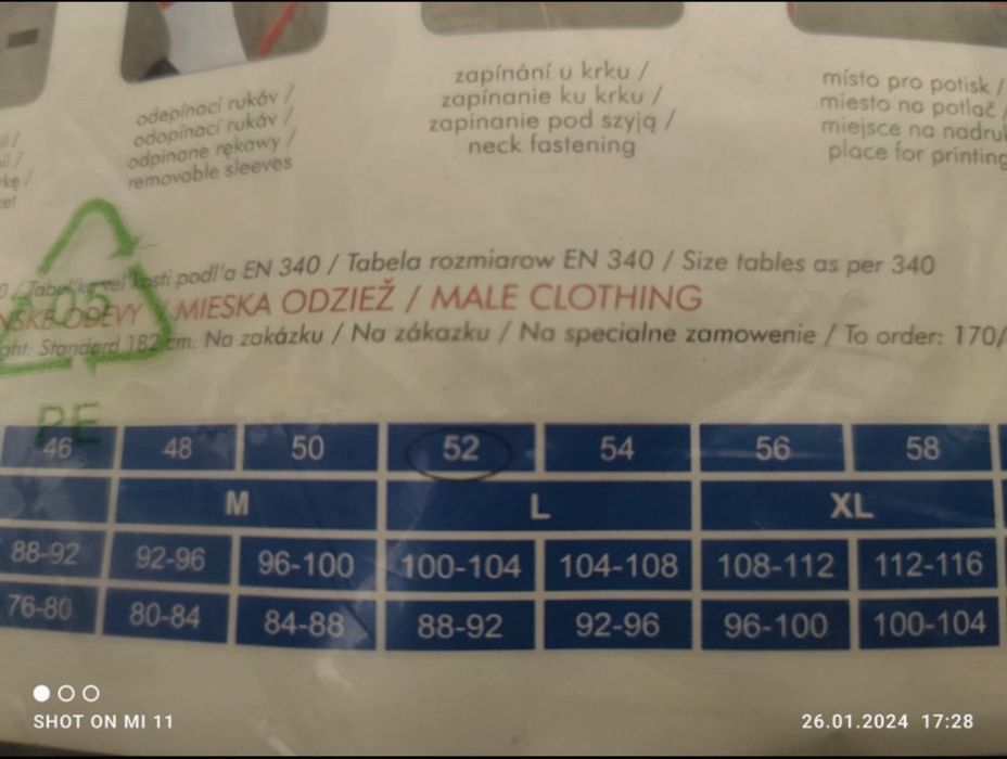 Odzież robocza  komplet