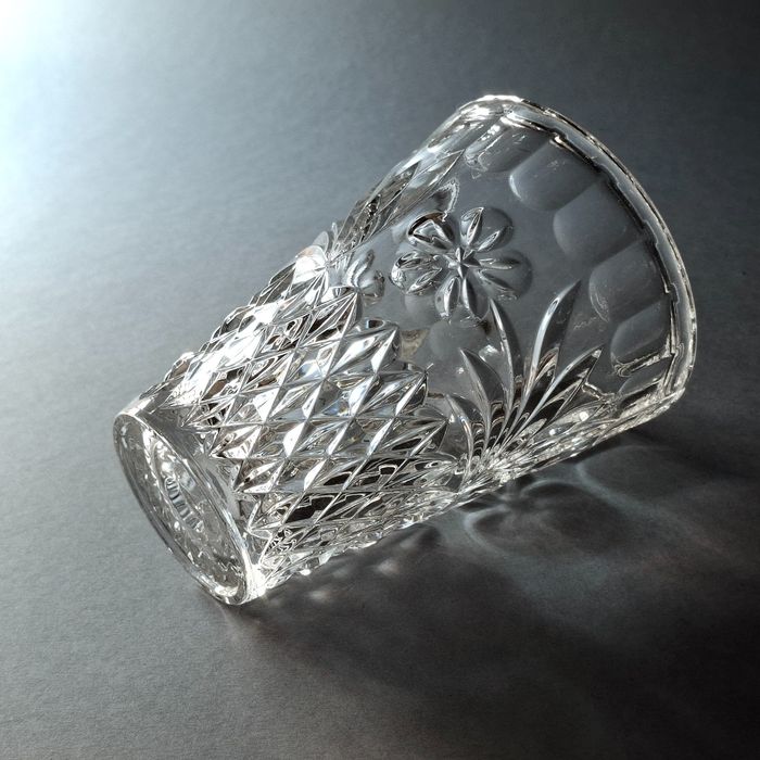 lata 70-te piękny kryształowy wazon