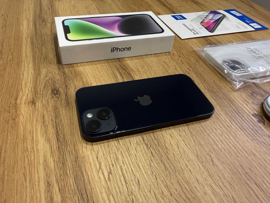 Okazja!!! Iphone 14 - Czarny! Gwarancja! Kondycja Baterii 100%! Super Stan!