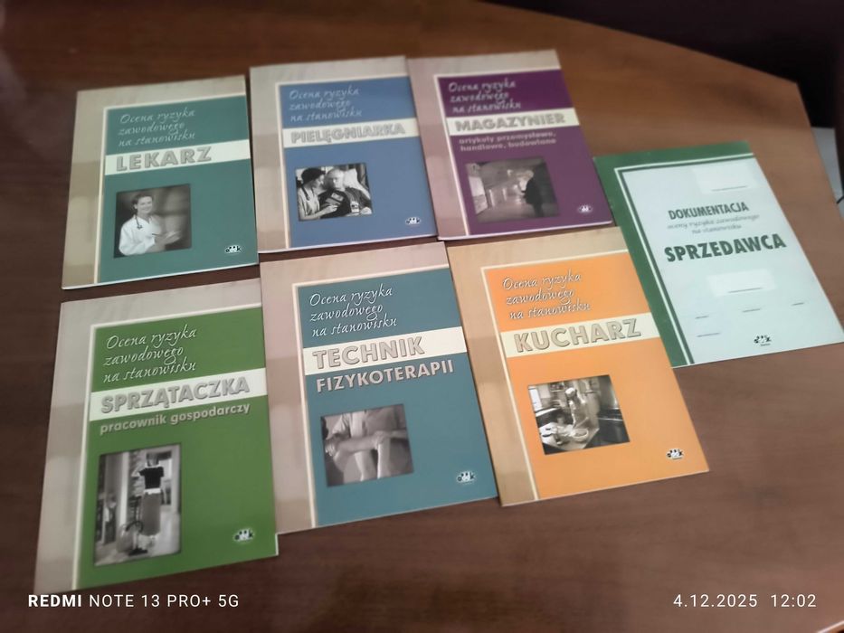 Gotowe książki - oceny ryzyka zawodowego dla stanowisk pracy