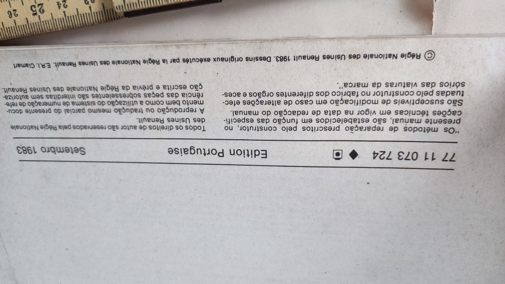 Renault 9/11 Manual de Reparação Antigo
