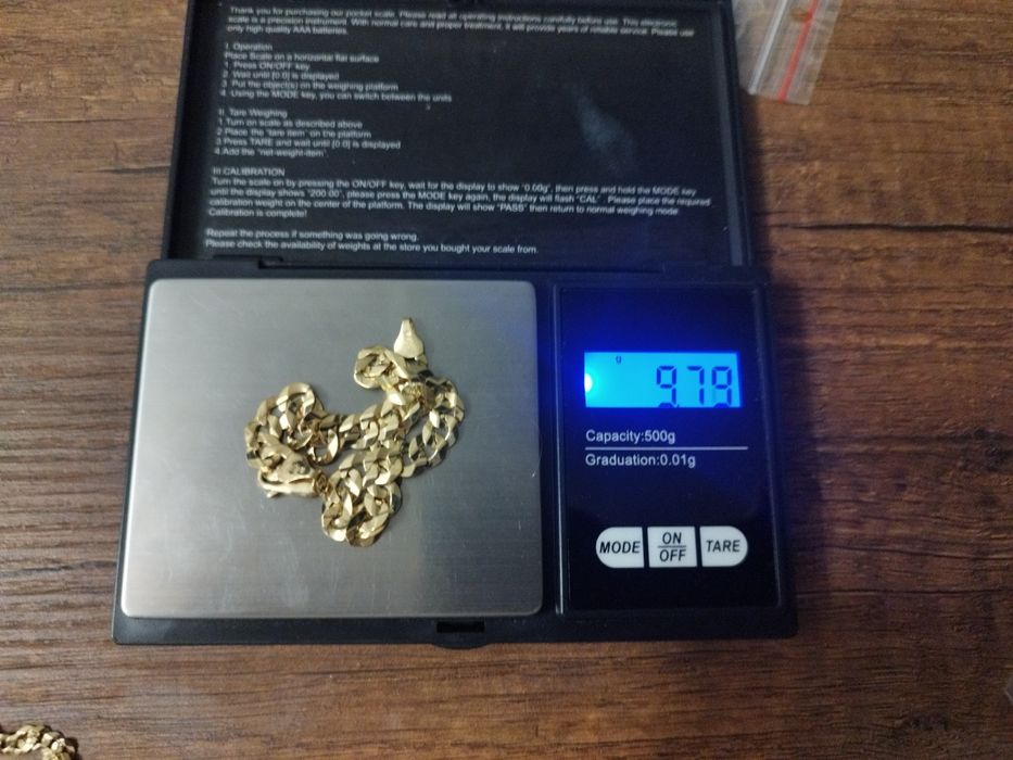 Nowa piękna złota bransoletka pancerka 585 14k 9.79gr 21.5 unikat!!