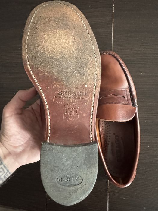 Кожанные лоферы SEBAGO 26 см 41 размер