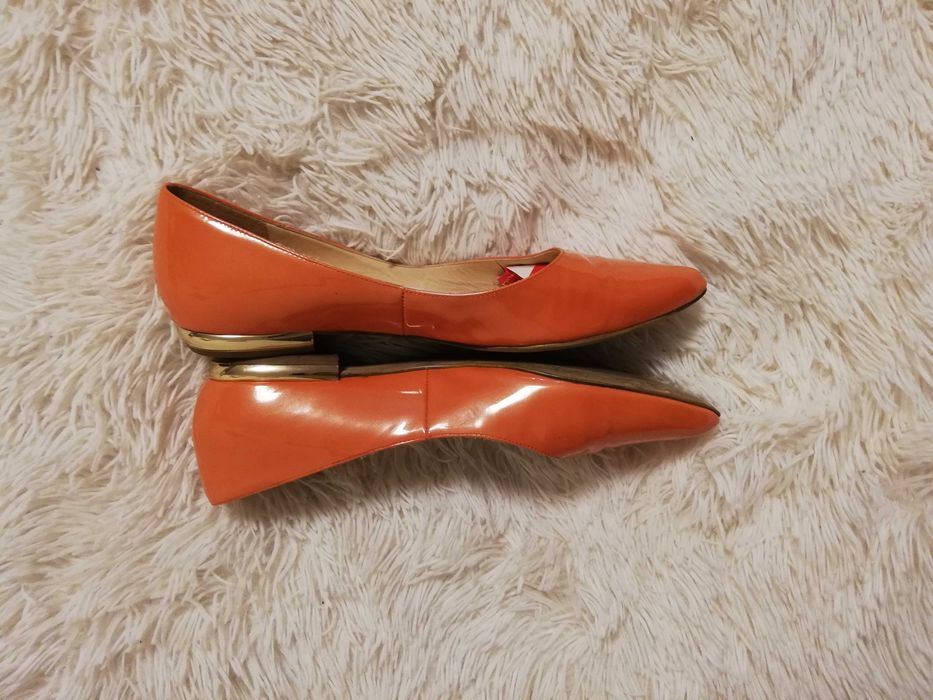 baleriny skórzane Högl 6 rozmiar 39 pomarańcz baleriny Högl 39
