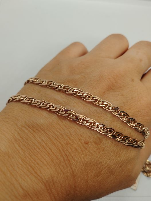 Золотая дутая новая цепочка 60 см 10.71 грамма