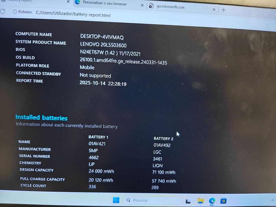 Portátil Lenovo T480  I7 - 32GB - 1TB SSD