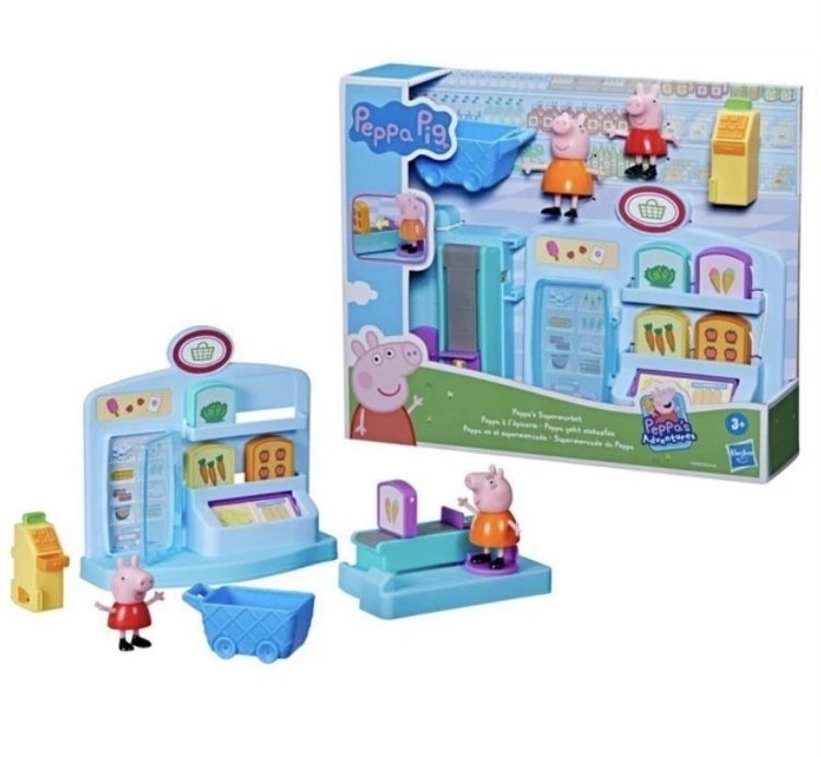 Новинка! Вау Великий набір Свинка Пеппа магазин в супермаркеті Peppa supermarket hasbro