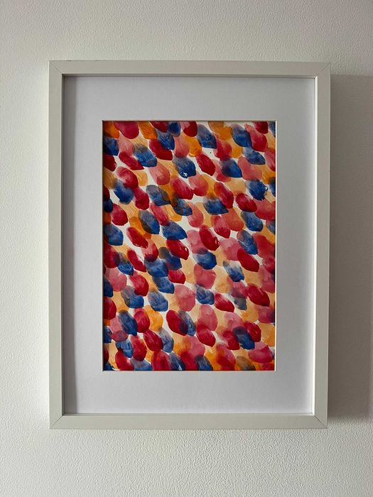 Pintura abstrata em aguarela