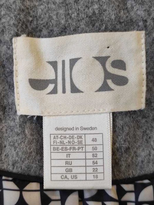 - Ellos - Wełniany płaszcz, trencz r. 46/48