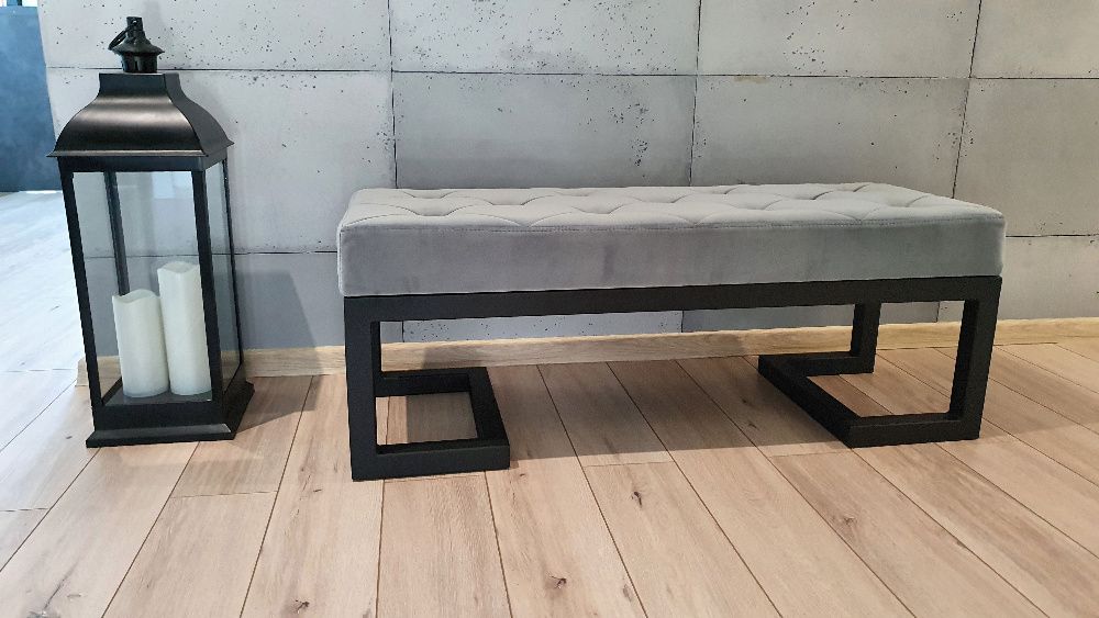 Ławka Loft 3 siedzisko tapicerowane do przedpokoju 110x40cm