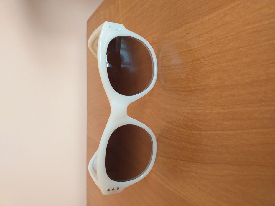 KENZO UNIKAT NOWE oryginalne okulary przeciwsłoneczne oprawki  biało- kremowe +etui damskie