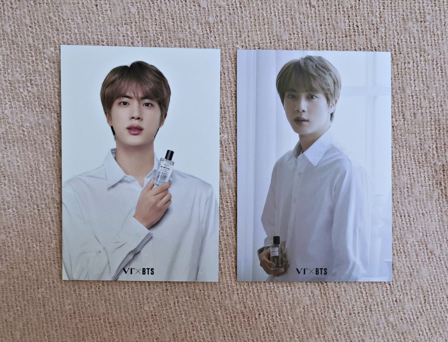 BTS Seokjin Jin - karty (pocztówki) z perfum VT x BTS