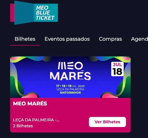 1 ou 2 bilhetes Meo Mares vivas dia 18 | Seal e James