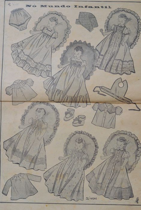 Jornal O SÉCULO - Suplemento antigo Modas e Bordados - moda estilismo