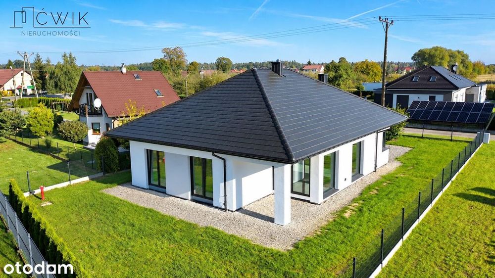 Nowoczesny dom parterowy 123,85 m² | 8,2 ar | 2,5 km od Bochni