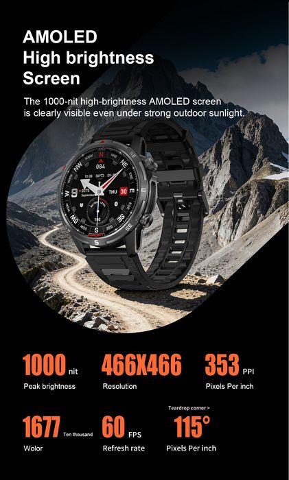 Новинка 2026 року. Тактичний смарт годинник TANK G10 Ultra Special Edition. Пам'ять 2 GB + Compass  + GPS, OFFLINE Google Maps.