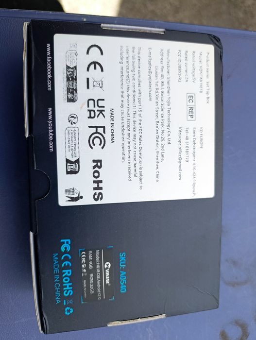 Android TV Box VONTAR H618 (4GB/32GB) Nova na Caixa