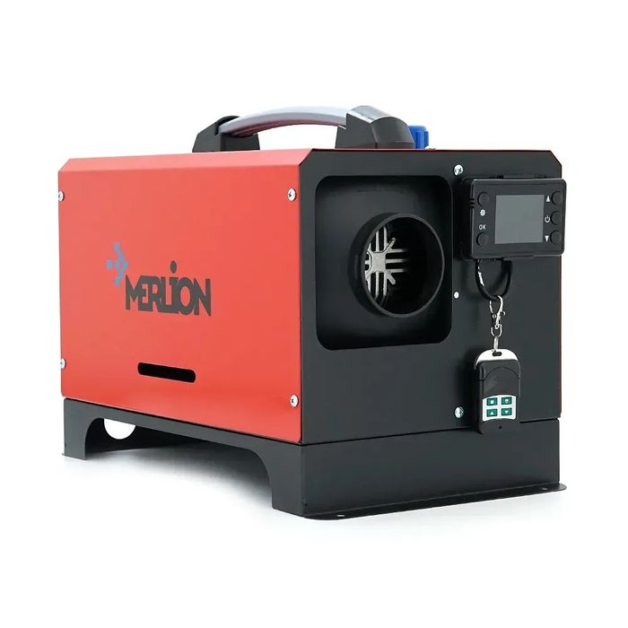 Дизельний обігрівач Merlion ML500WH-1224220, 12/24/220V, 5000W (kVA), alluminium, air vent, white, Box garage