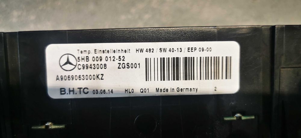 Panel sterowania klimatyzacji SPRINTER 906 06-