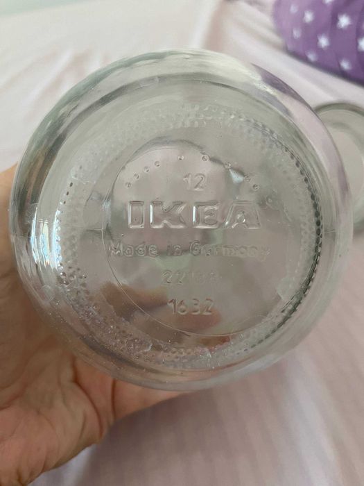 2 frascos de vidro com fecho hermético – Bormioli Fido e IKEA