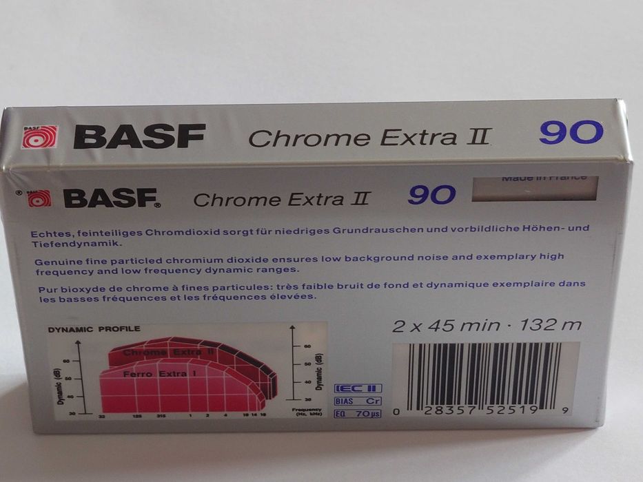 BASF 90 CHROME EXTRA II model na lata 1988/1989 - rynek Europejski