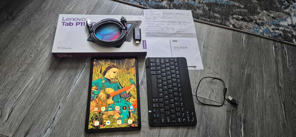 Tablet P11 5G 750G 11' 2K 6/128GB + kabel HDMI, przełącznik USB HDMI i klawiatura!