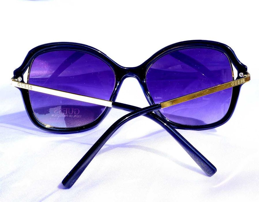 Okulary przeciwsłoneczne GUESS GF0352 01B sunglasses gold czarne motyle Cena Producenta: 930 PLN