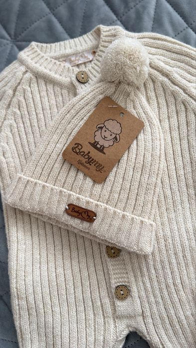 Теплий чоловічок із шапочкою 0-3 міс