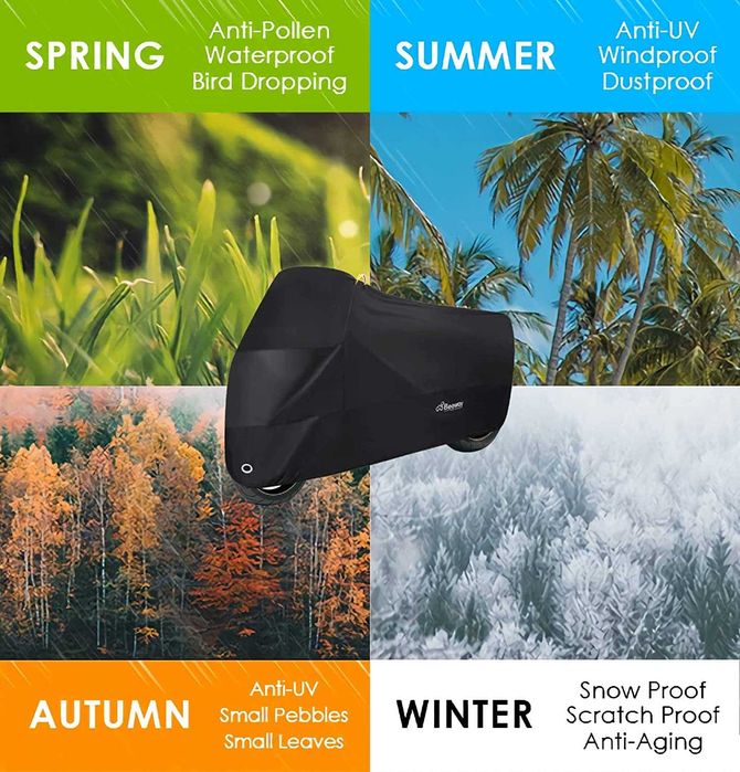 (NOVA) Capa para moto, protetora impermeável contra a chuva, neve, sol