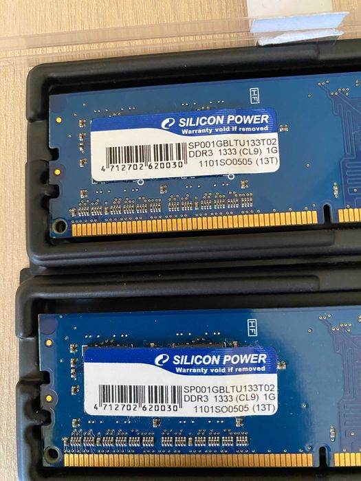 Оперативна памʼять RAM DDR3 1333 2Gb (комплект дві планки по 1 Gb)