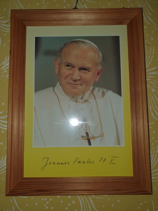 Obraz Ojca Świętego Jana Pawła 2 prl