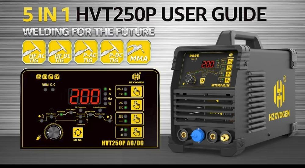 Maquina soldar HZXVOGen hvt250p ac/dc