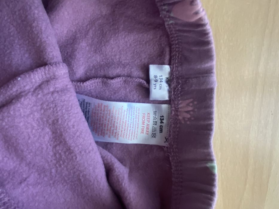 Ocieplane leginsy fioletowe 128/134