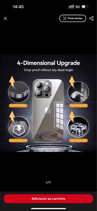 Capa transparente para iPhone 15 Pro Max