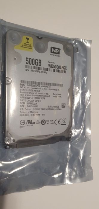 Dysk twardy WD 500GB 2,5