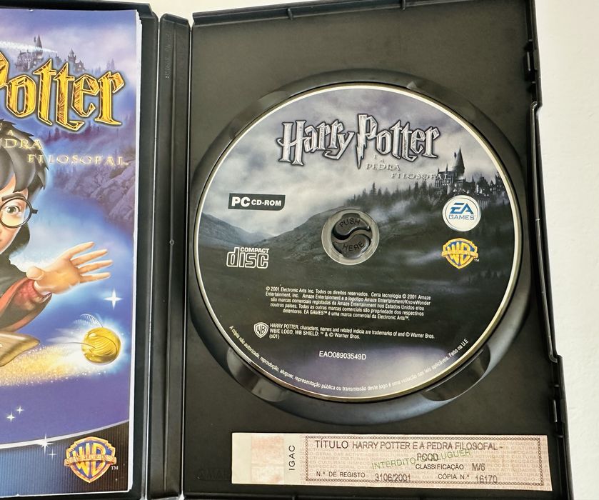 Jogo PC CD Harry Potter e a Pedra Filosofal como novo com manual