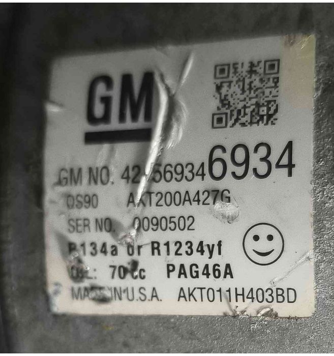 Compressor Ar Condicionado OPEL MOKKA / MOKKA X (J13) ano 2018
