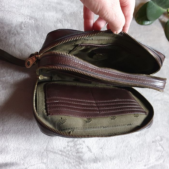 Кожаная сумка барсетка Mulberry!