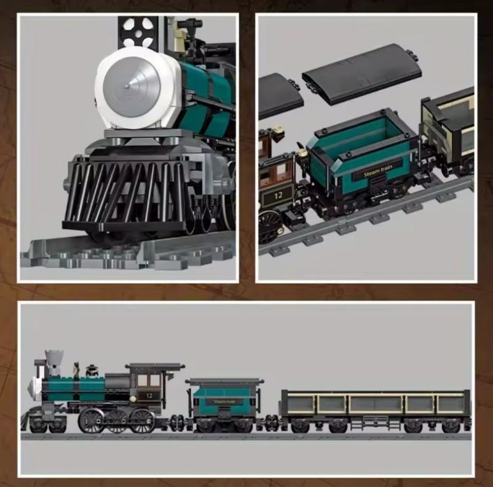 Конструктор Новый паровоз Lego 1в1 59001 поезд Лего 560 деталей