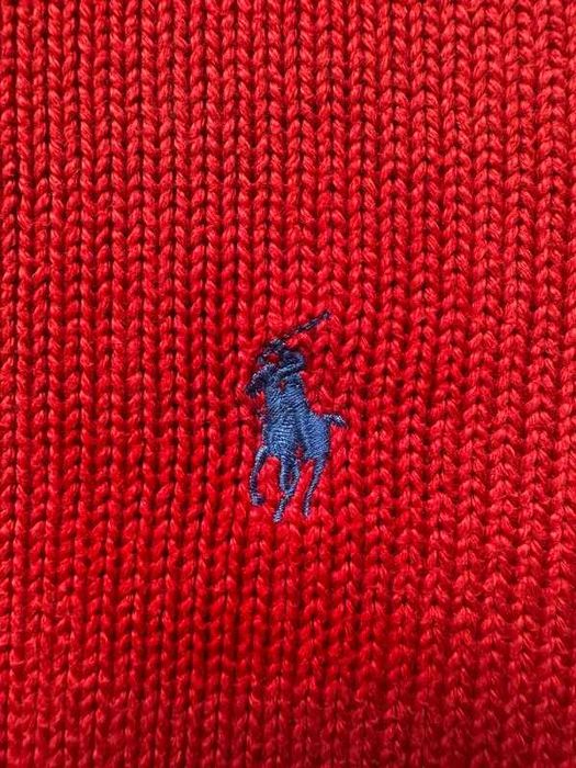 Sweter Polo Ralph Lauren czerwony klasyk logo – 100% bawełna  - unisex