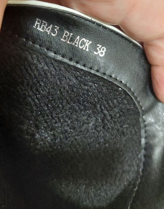 Kowbojki czarne z białym Włochy 38