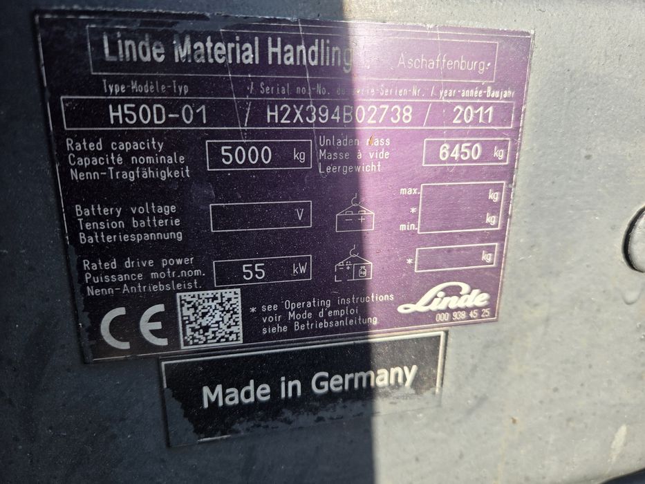 Wózek widłowy Linde H50 5t 5000kg