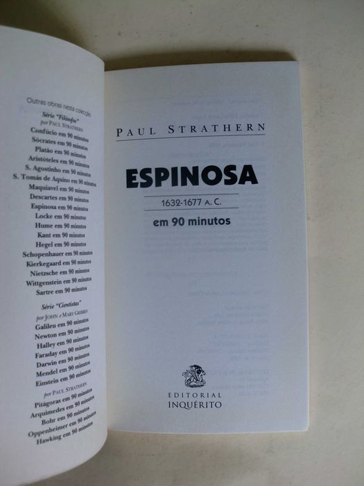Espinosa / Maquiavel / Pitágoras em 90 minutos de Paul Strathern