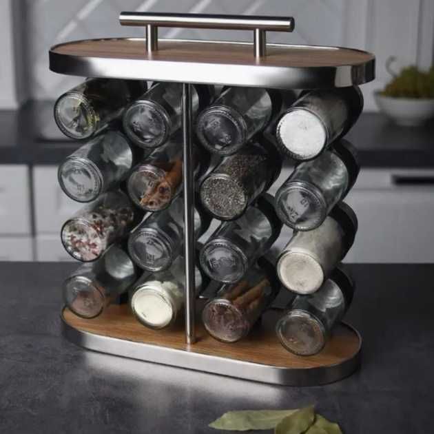 Спецовниця 16 ємностей Season Bottle, органайзер для спецій на кухню