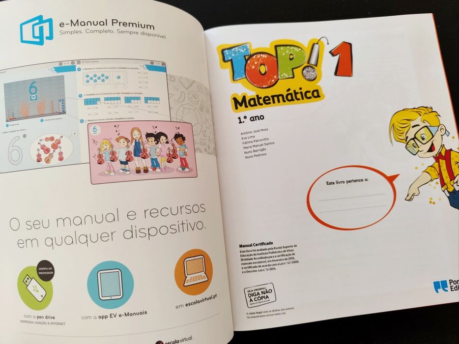 Top 1 - Matemática 1° Ano - Manual versão Professor (Novo)