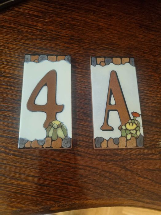 Ceramiczny numer domu mieszkania "4 A"   Hiszpania Nowy