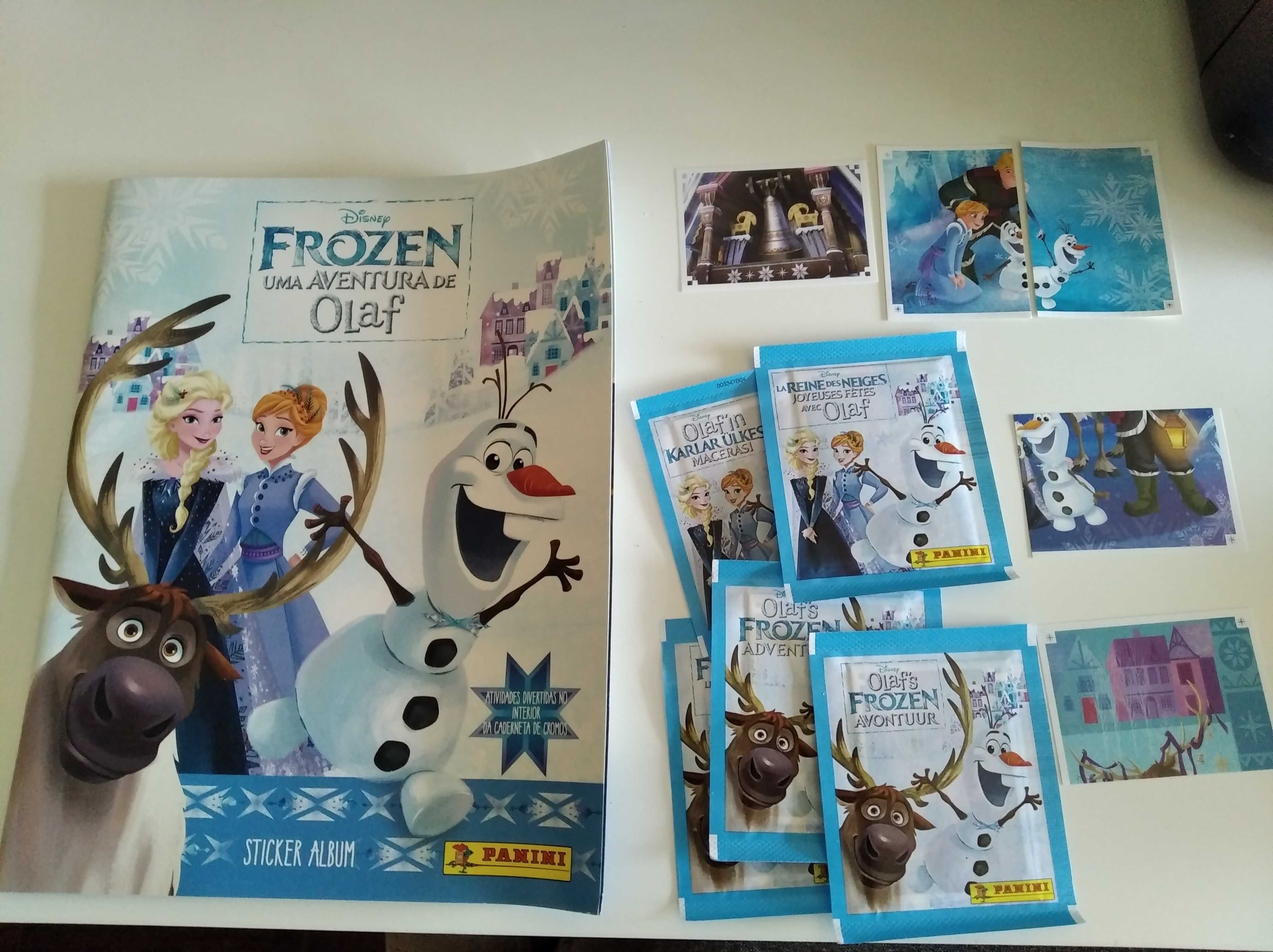 Frozen caderneta nova Panini + 5 carteiras de cromos Vilar de Andorinho •  OLX Portugal