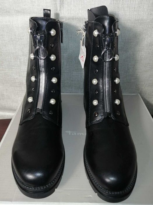 TAMARIS Wortmann Nowe Botki Damskie z perłami 41 Oryginalne 100%