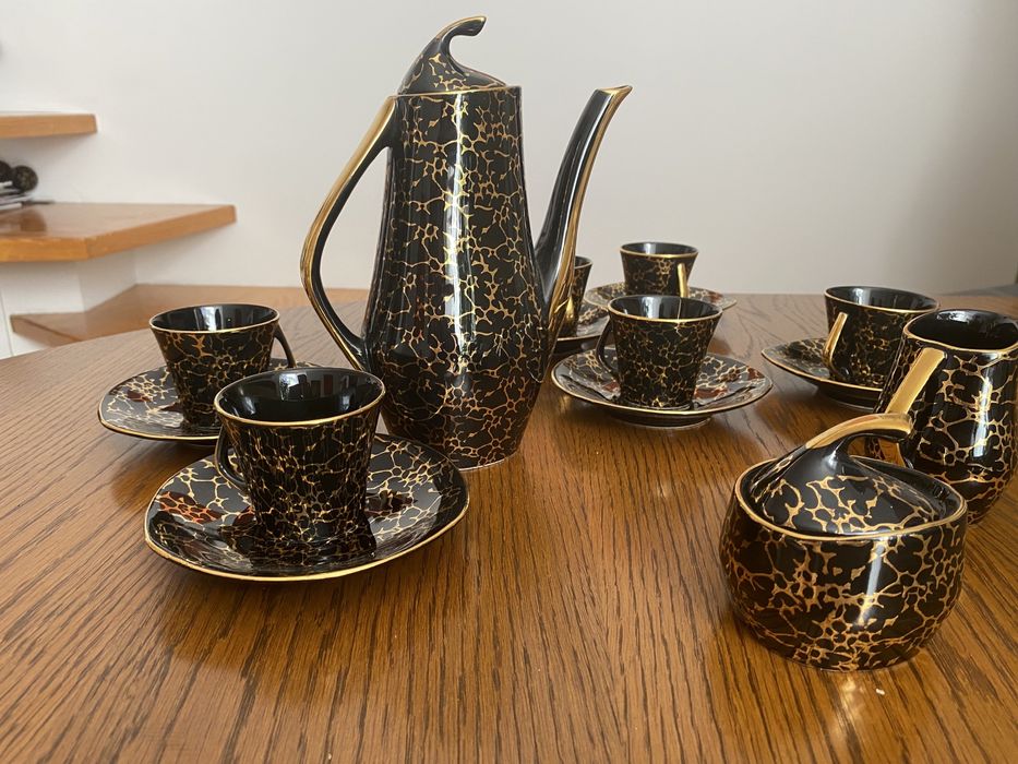 Serwis kawowy marmurek  Iza Chodzież prl